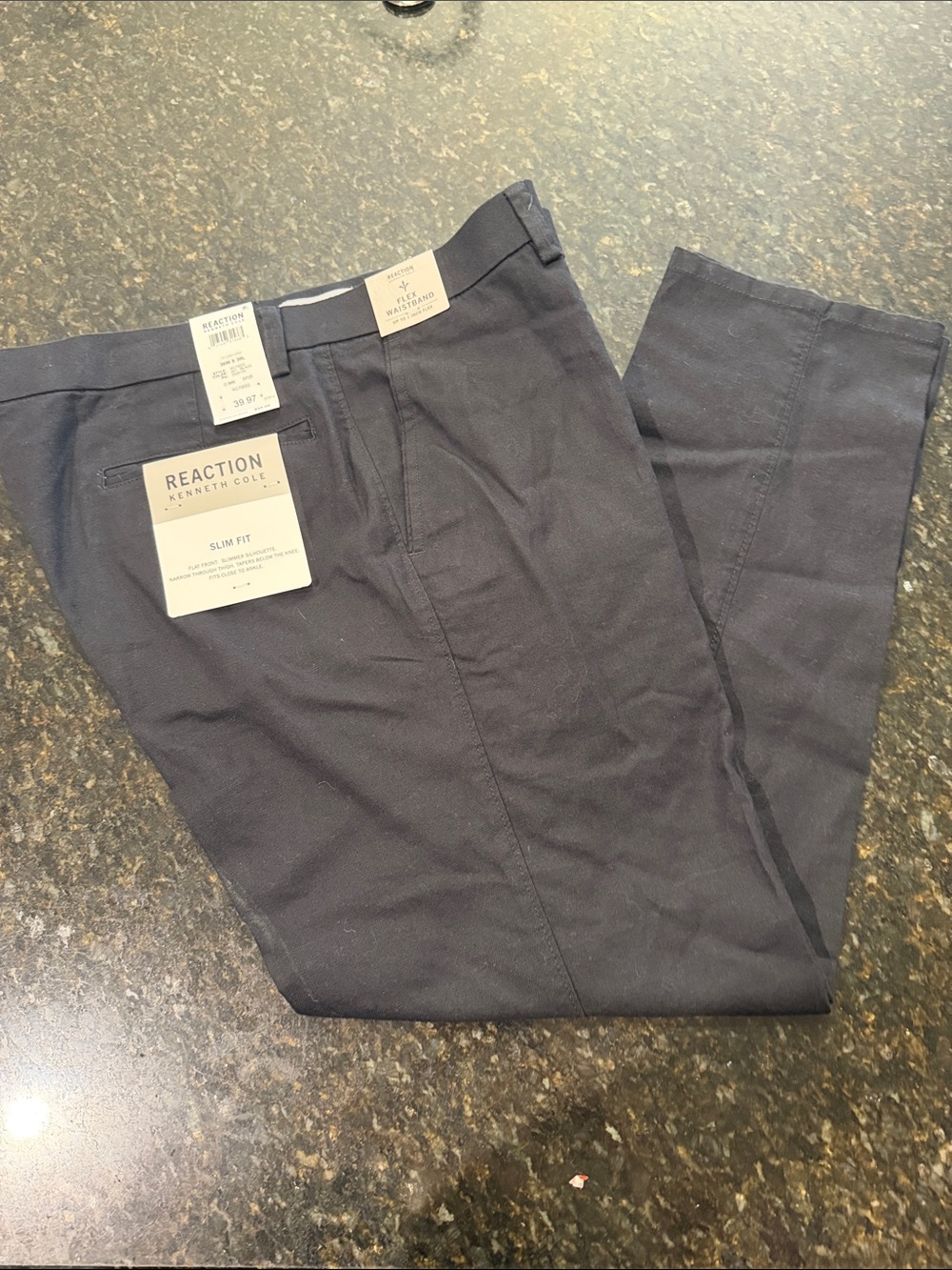 Reaction Kenneth Cole Men's Slim Fit Chinos - Black